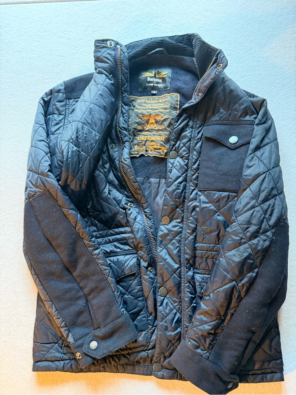 Barbour x Land Rover Defender Anmer Quilted  Jacket Navy small